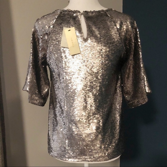 NWT Skies Are Blue gold sequin top - Picture 7 of 10